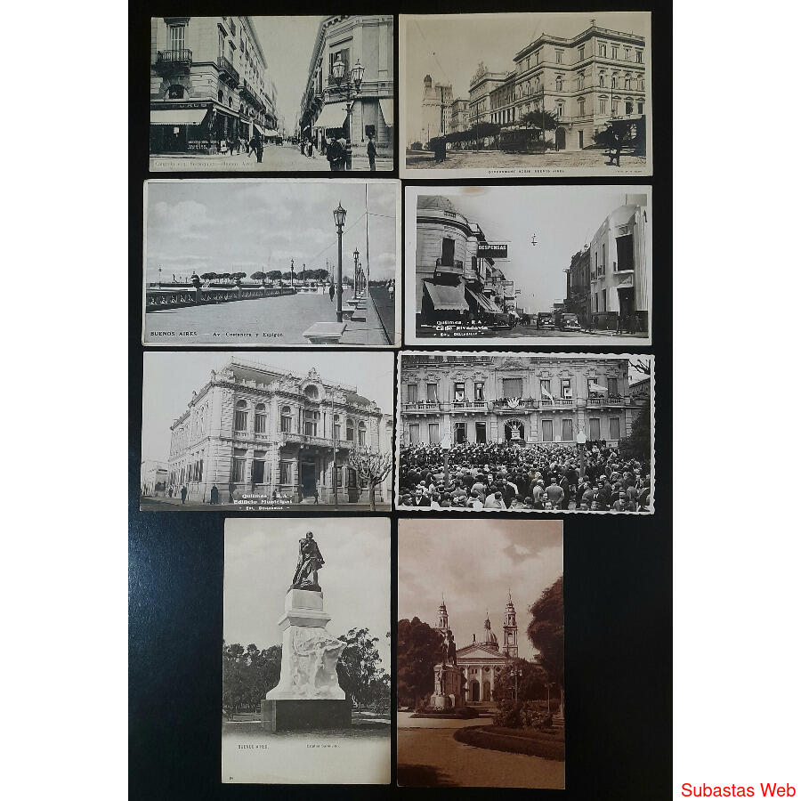 ARGENTINA. VISTOSO LOTE DE 12 ANTIGUAS FOTO POSTALES. LUJO!!