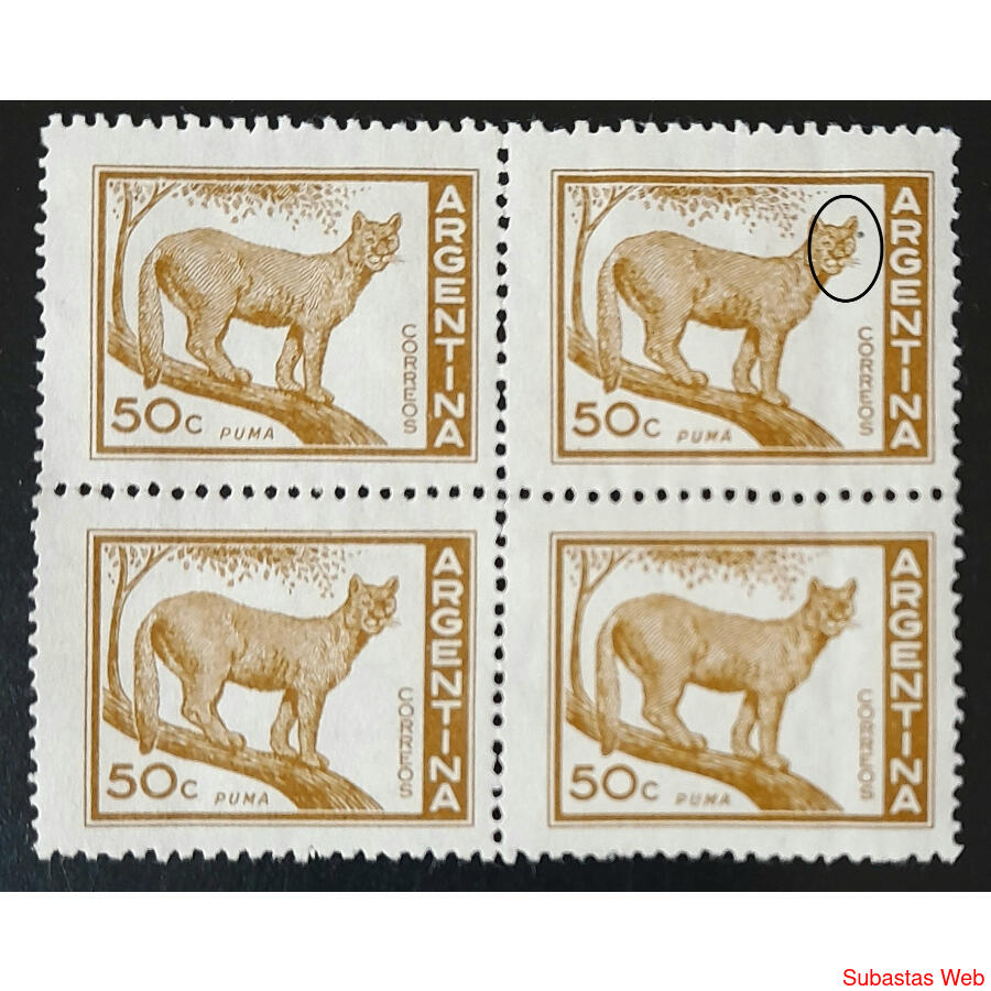 ARGENTINA GJ1125 PUMA CUADRO CON INTERESANTE VARIEDAD!