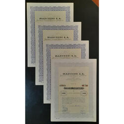 ARGENTINAS 4 ACCIONES AL PORTADOR DE FIRMA MARCHESI S.A.