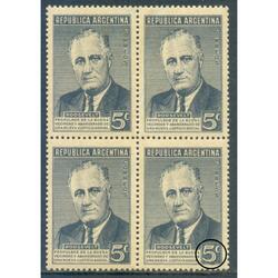 ARGENTINA GJ927 ROOSEVELT CUADRO MINT CON VARIEDAD ÚNICA!!