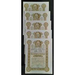 ARGENTINAS 5 ACCIONES AL PORTADOR *BANCO MUTUAL DEL SUD* @2