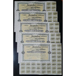 ARGENTINAS 5 ACCIONES AL PORTADOR DE LA FIRMA **ARANDO** @3