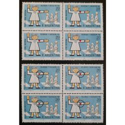 ARGENTINA GJ1448 CUADRO CON RARA VARIEDAD DE COLOR CORRIDO!!