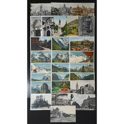 SUIZA, ESPAÑA, FRANCIA LOTE MIXTO DE 27 ANTIGUAS POSTALES!!!